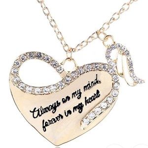 HEART ANGEL WINGS LOVE NECKLACE